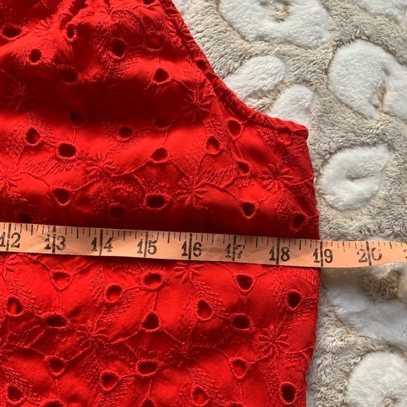 Stitch Fix Market & Spruce Brea Red Eyelet Dress Size Small - Picture 7 of 10